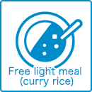Free light meal (curry rice)